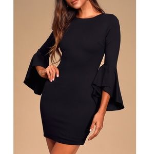Lulu's Flounce Sleeve Dress